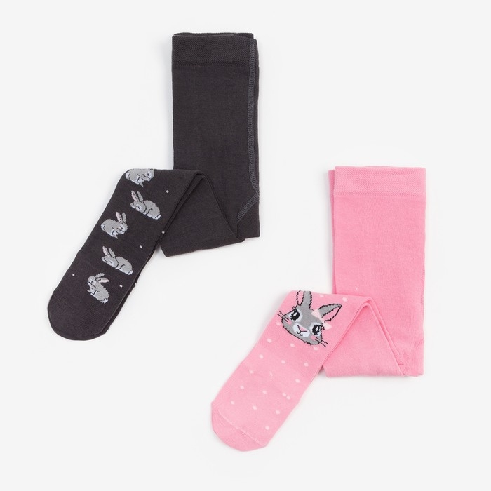 Набор колготок Крошка Я «Зайчик», рост 68-74 см, цвет серый/розовый Набор колготок Крошка Я «Зайчик», рост 68-74 см, цвет серый/розовый
