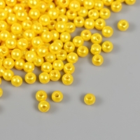 Набор бусин "Жемчуг" d 4 мм, 250 гр, желтый