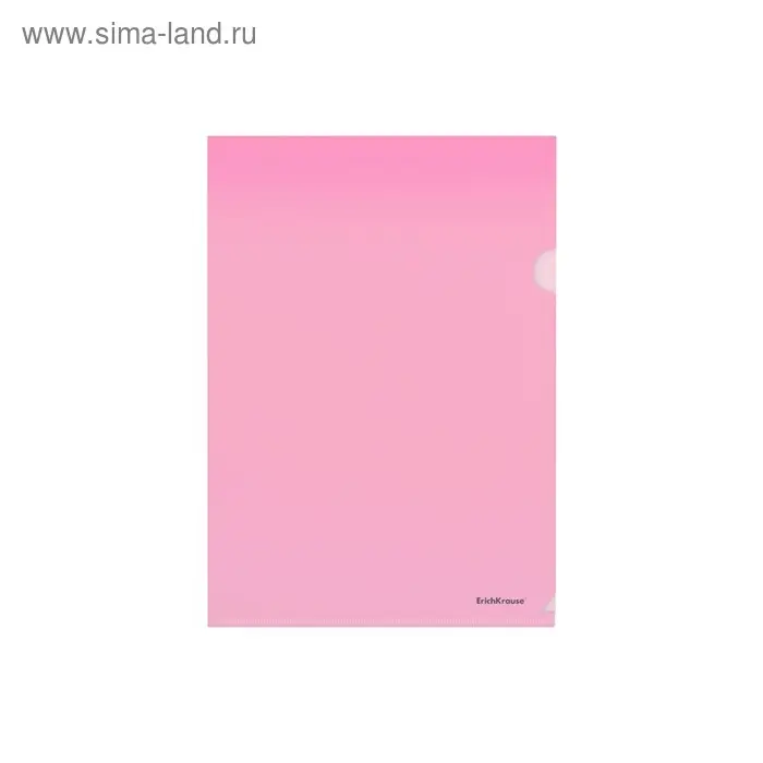 Папка-уголок А4, 160 мкм, ErichKrause Glossy Classic, прозрачная, микс
