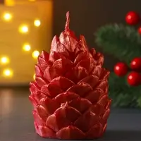 Свеча "Шишка 70*75 мм декор