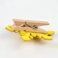 Набор декоративных прищепок "Новогодние снежинки" цвет золотой, набор 6 шт.