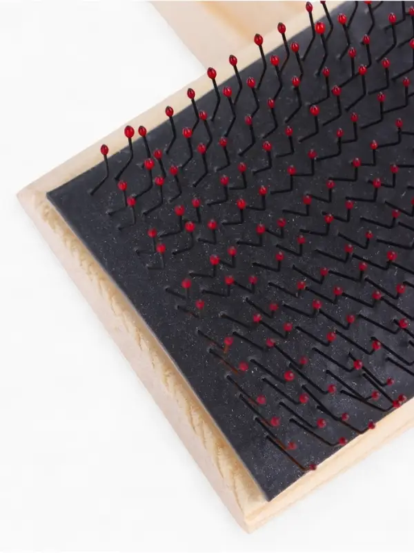 Щетка-пуходёрка деревянная ZOONIK полукруглая, большая с каплей, 85&times;55 см