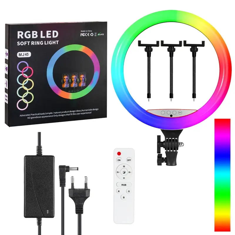 Селфи кольцо 45см MJ45 18" RGB (без штатива) (10шт/кор)