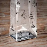 Пакет подарочный новогодний с жёстким дном 6&times;8&times;30 см