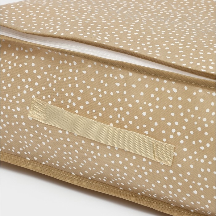 Кофр для хранения вещей Доляна Points, ПВХ окно, 80&times;45&times;15 см, цвет бежевый