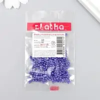 Бисер "Zlatka" 08/0, 3 мм, 10 г 0128 т.синий