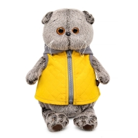 Мягкая игрушка &laquo;Басик&raquo; в желтой жилетке с серым капюшоном, 22 см