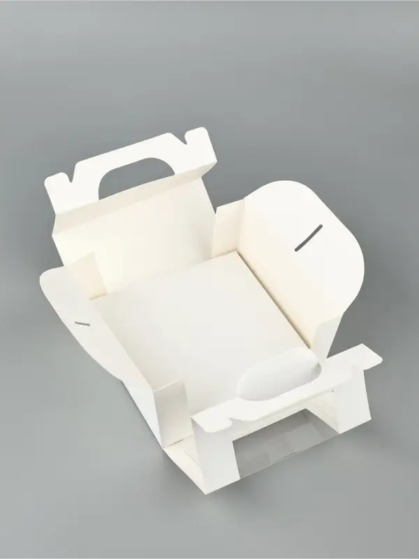 Упаковка для кондитерских изделий, под бенто - торт &laquo;Белая&raquo;, 14&times;14&times;8 см