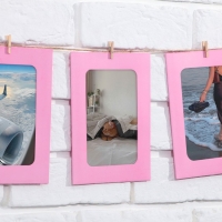 Гирлянда для фотографий с прищепками &laquo;Розовая&raquo;, 6 шт