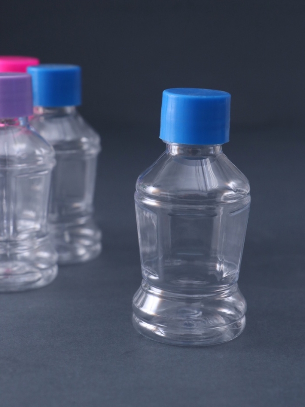 Баночка для скрапбукинга пластик "Бутылочка" 50 мл  набор 6 шт 3,8х3,8х7,5 см