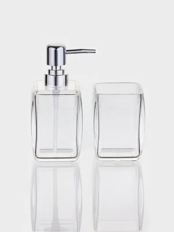 Набор для ванной "Эко" 3 предмета (дозатор, стакан, мыльница)