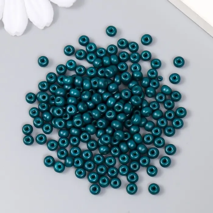Бисер стекло 6/0 "Сапфирно-синий" 15 гр