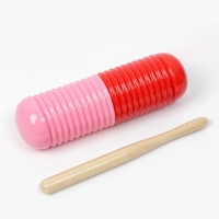 Музыкальный инструмент Гуиро Music Life трещотка, 14 х 4,5 см, розовый с красным Музыкальный инструмент Гуиро Music Life трещотка, 14 х 4,5 см, розовый с красным