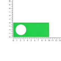 Лейбл из ПВХ с вырубкой &laquo;Круг&raquo;, зеленый неон