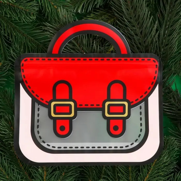 Пакет подарочный, &laquo;Портфель&raquo;, с zip-lock застежкой, 20&times;19+6 см