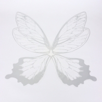 Декор флористический для букетов, "Крылья бабочки", серебро, 50х56 см Декор флористический для букетов, "Крылья бабочки", серебро, 50х56 см
