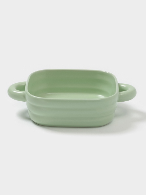 Форма для запекания Доляна &laquo;Зефир&raquo;, 900 мл, 18&times;18 см, квадратная, керамика, зелёная