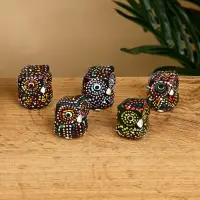 Набор сувенирный "Совушки" дерево Албезия (5 штук), 3 см