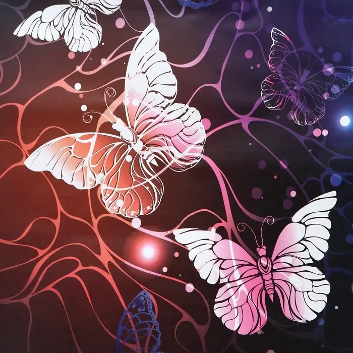 Пакет подарочный крафт, &laquo;Бабочки&raquo;, 31&times;41.5&times;12 см, 120 г/м&sup2;