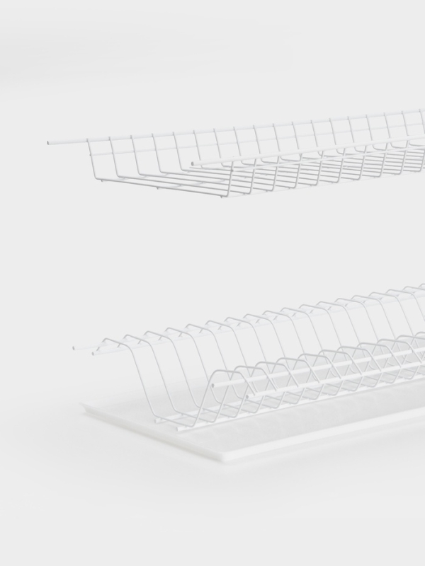 Сушилка для посуды с поддоном для шкафа 80 см, 76.5&times;25.6 см, белая