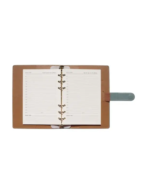 Органайзер на кольцах, C6, с хлястиком, 80л, линия, к/зам, Зеленый