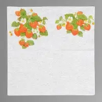 Салфетки бумажные Гармония цвета многоцветие "Земляника", 24*24 см 50 листов