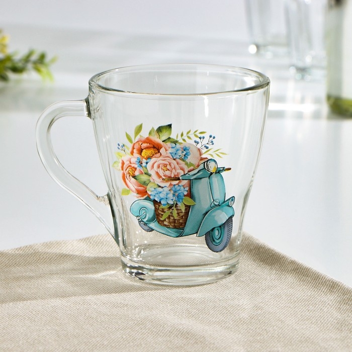Кружка стеклянная &laquo;Грация. Романтика&raquo;, 250 мл