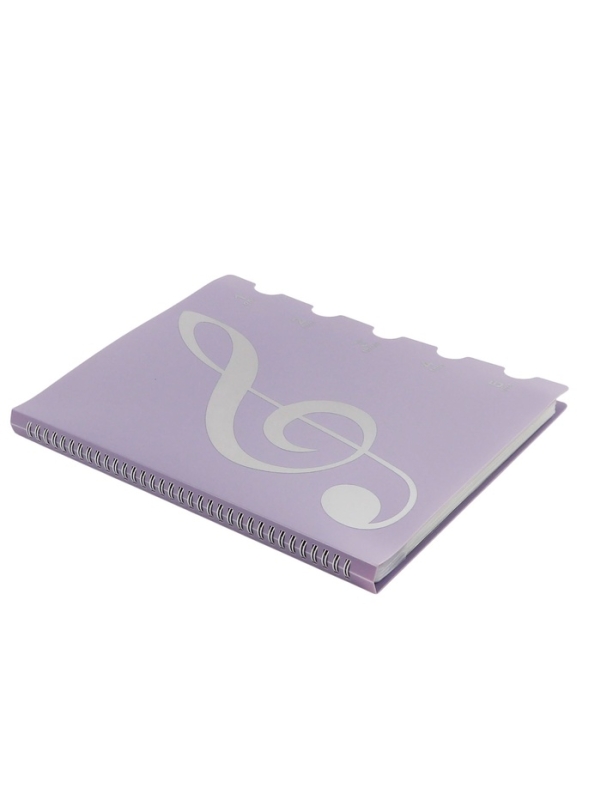 Нотная папка - 30 файлов 60 листов фиолетовая