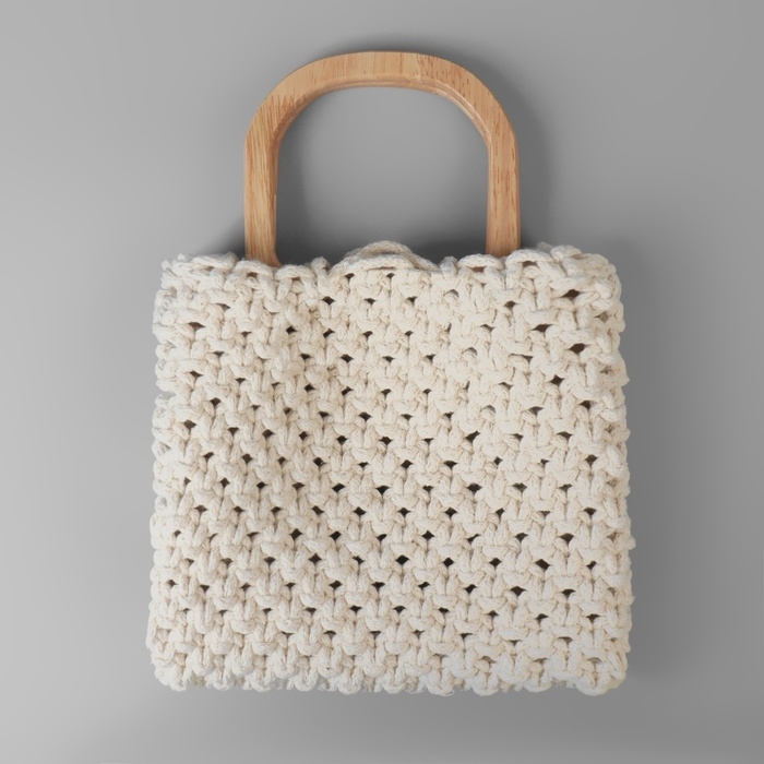 Ручки для сумки деревянные, 12 &times; 12,9 см, 2 шт, цвет бежевый