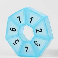 Таблетница &laquo;Цифры&raquo;, 7.5&times;7.5&times;1.7 см, 7 секций, МИКС