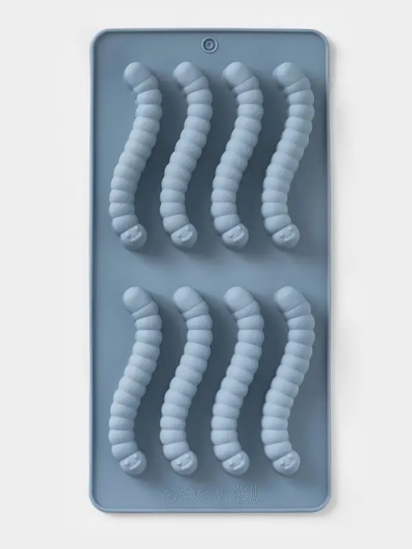 Форма для мармелада "Червячки" 20x10x1,5 см