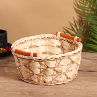 Корзина плетеная 23x22x10 см, ротанг