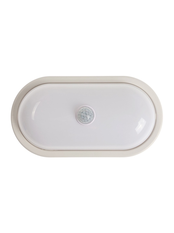 Светильник светодиодный с датичком движения, 15 Вт, IP54, 4000K, 220 В, овал