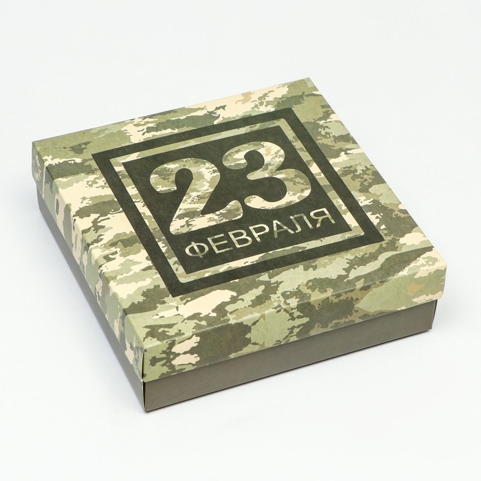 Коробка складная, "Камуфляж"  20 х 20 х 6 см