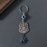 Брелок от сглаза металл "Будда в медитации" 3х7,5 см
