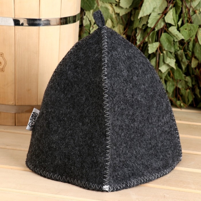 Набор банный: шапка и коврик  "Хозяин бани" в пакете