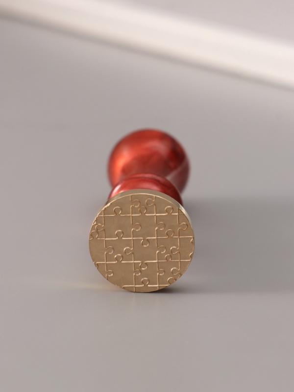 Печать для сургуча с пластиковой ручкой "Пазл" 6,3х2,5х2,5 см