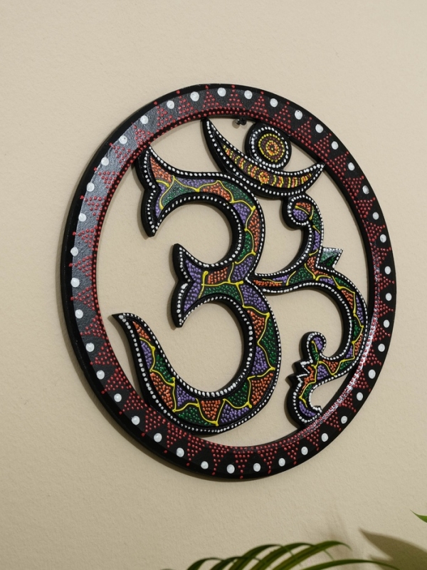 Панно резное МДФ Панно резное МДФ "ОМ Цветное", 30х30х0,6 см