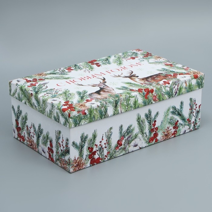 Набор подарочных коробок 6 в 1 &laquo;Новогодняя акварель&raquo;, 20 х 12.5 х 7.5 ‒ 32.5 х 20 х 12.5 см, Новый год