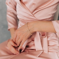 Браслет со стразами &laquo;Лёд&raquo; ручей, цвет белый золоте, 18 см