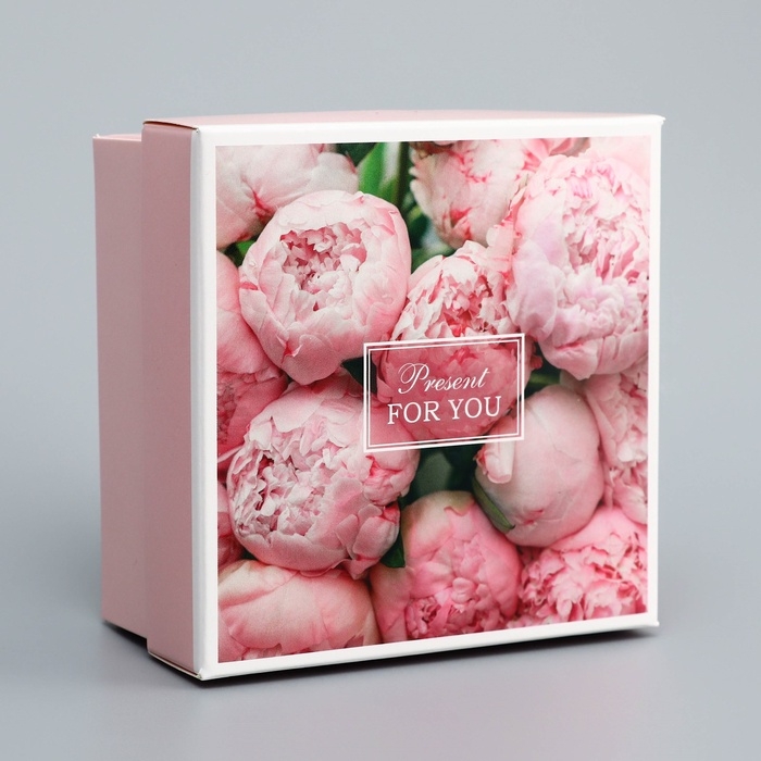 Коробка складная, крышка-дно, Коробка складная, крышка-дно, "Тебе", 10 х 10 х 5 см без окна