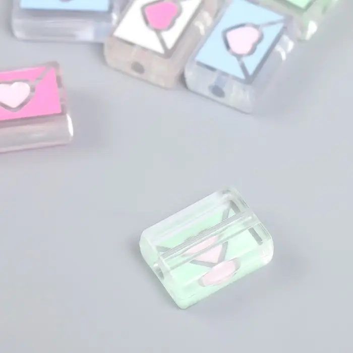 Бусина для рукоделия и плетения &laquo;Арт Узор. Летний бриз. Любовное письмо&raquo;, пластик, 1.5&times;2.2&times;0.9 см, МИКС