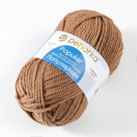 Пряжа для вязания спицами, крючком &laquo;Пехорский текстиль. Популярная&raquo;, 50% шерсть, 50 % акрил, 133 м/100 г, (412 верблюжий)