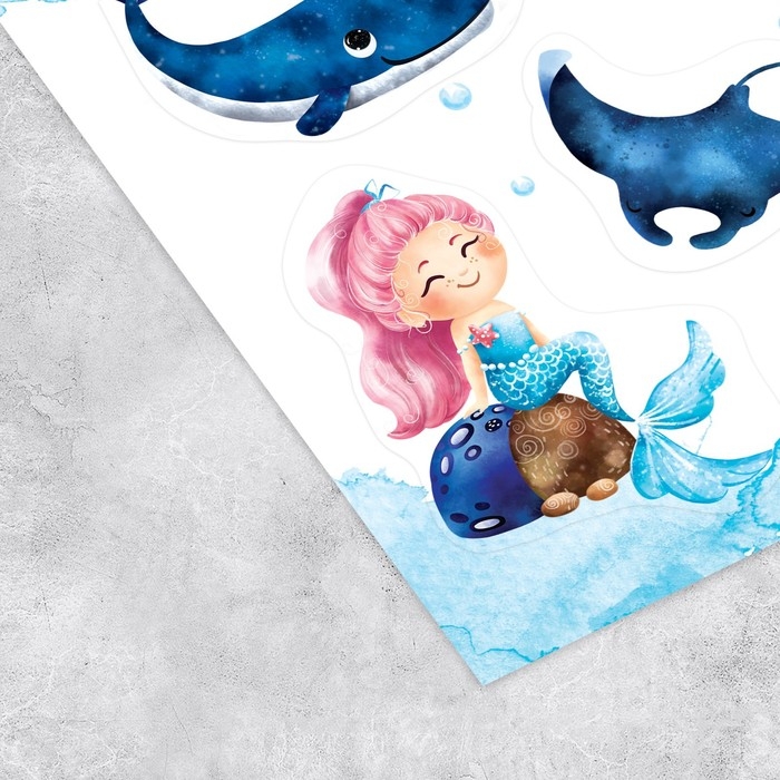 Наклейки детские в стикербуке «Морские жители», 8 листов, 12 х 18 см Наклейки детские в стикербуке «Морские жители», 8 листов, 12 х 18 см