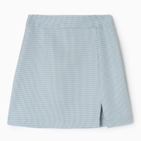 Юбка женская с разрезом MIST р. 48, голубой/белый