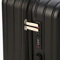 Чемодан 24", PС, 42*27*66, отд на молнии, код замок, 4 колеса, черный