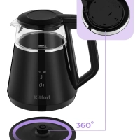 Чайник электрический с терморегулятором КТ-6696 - 1 л Чайник электрический с терморегулятором КТ-6696 - 1 л