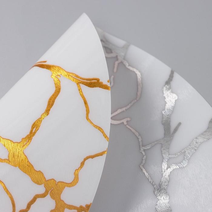 Салфетка сервировочная на стол &laquo;Мрамор&raquo;, d=38 см, цвет белый