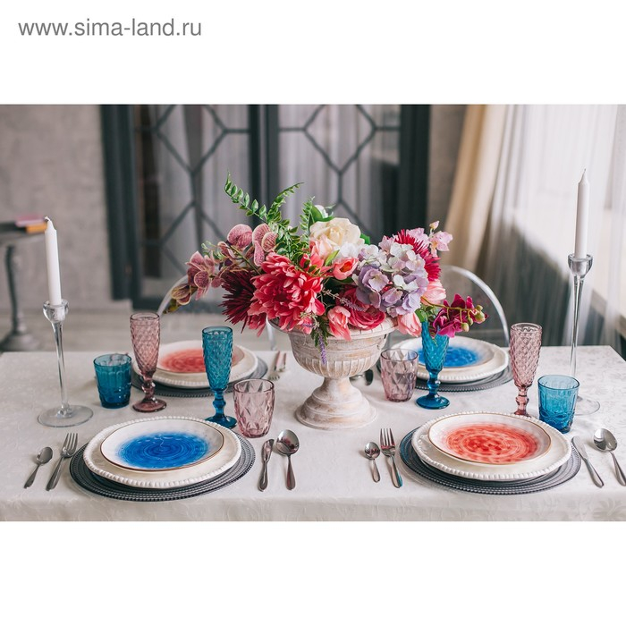 Тарелка фарфоровая Доляна &laquo;Космос&raquo;, d=21,2 см, цвет белый