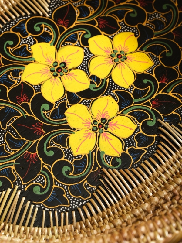 Корзинка плетеная ротанг Корзинка плетеная ротанг "Цветы 2", 34х26х7 см, МИКС